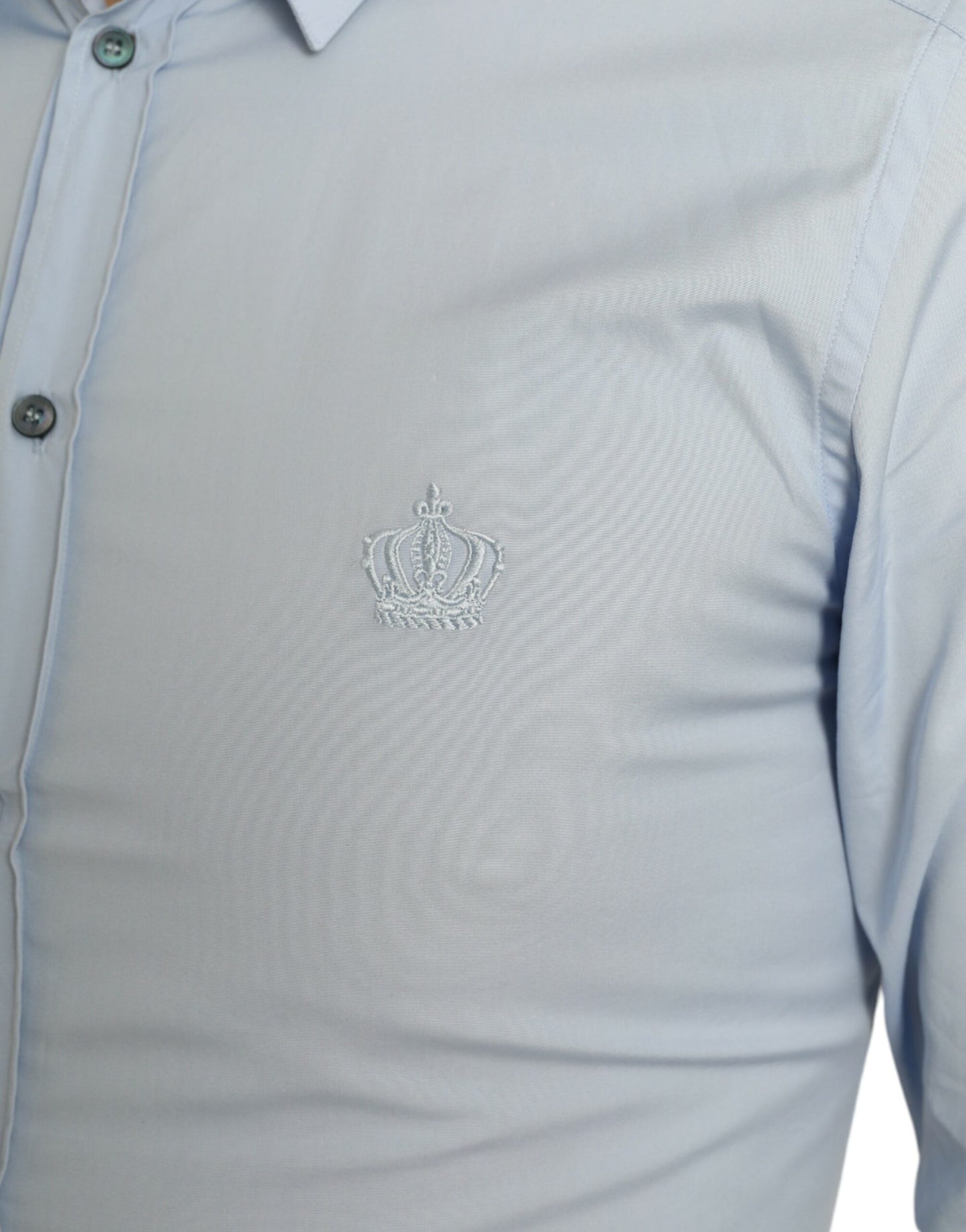 Camisa de vestir elegante de corte entallado en azul cielo