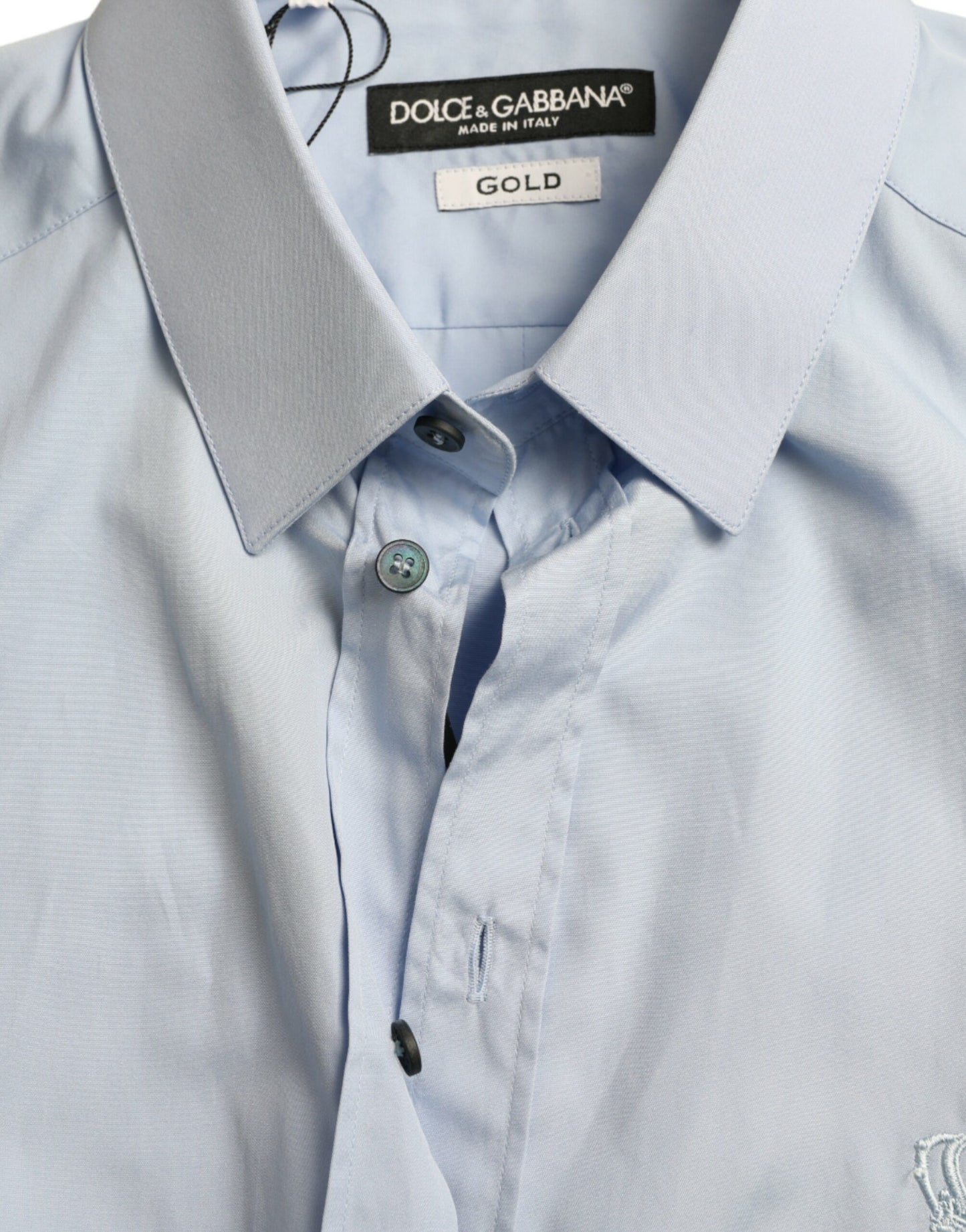 Camisa de vestir elegante de corte entallado en azul cielo