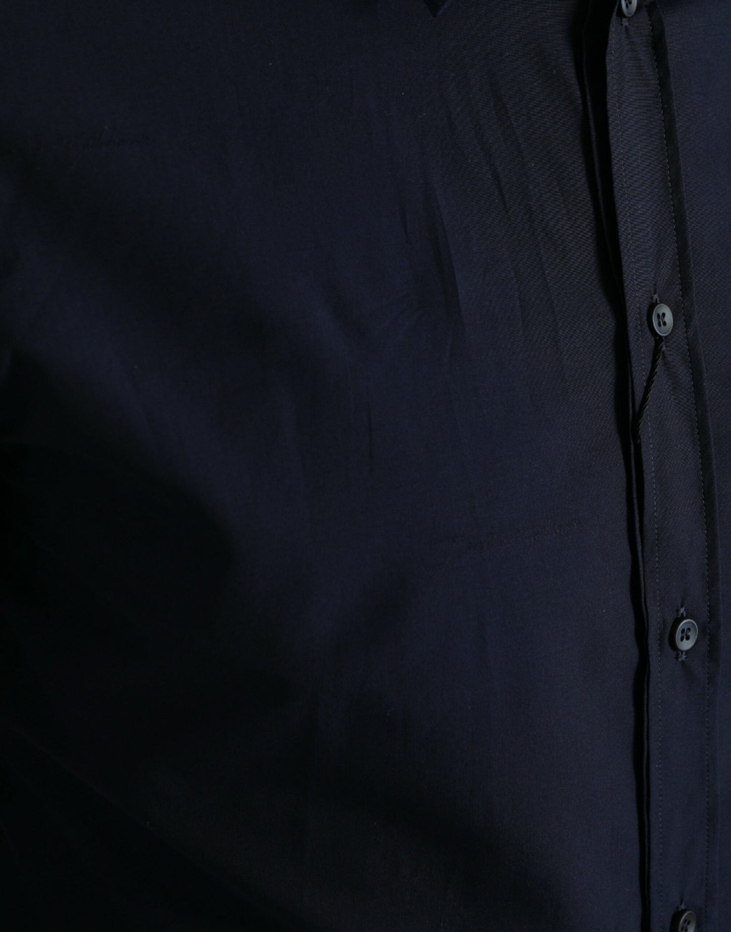 Camisa elegante de vestir en jacquard azul marino
