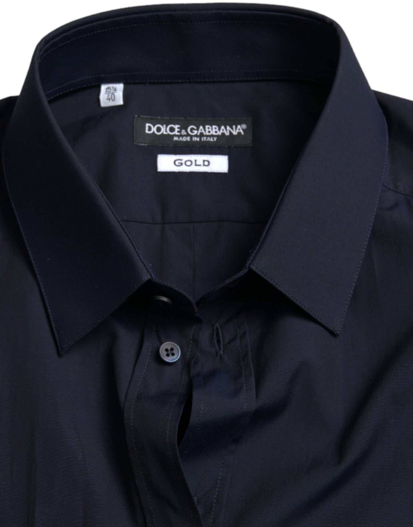Camisa elegante de vestir en jacquard azul marino