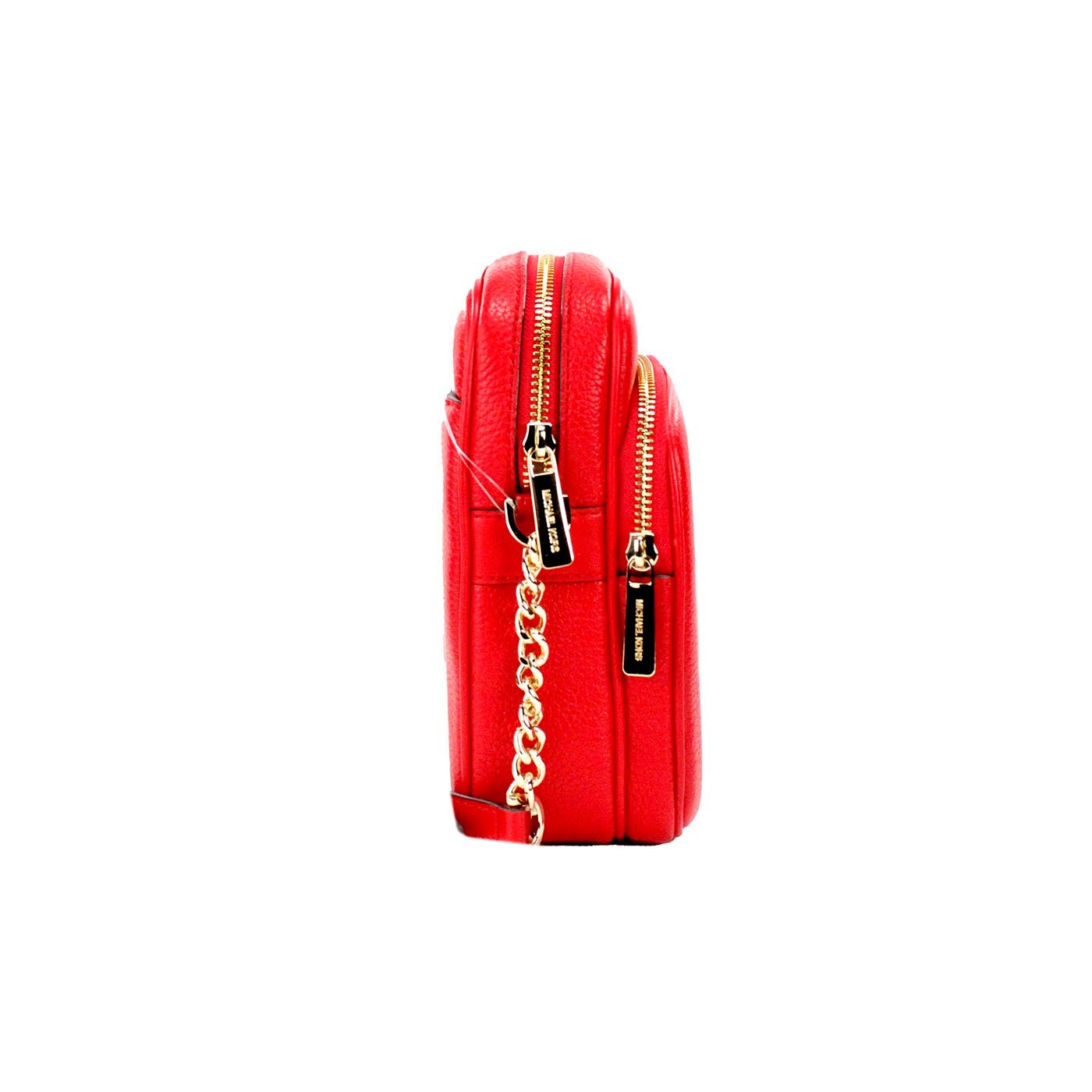 Bolso bandolera Jet Set North South Chain de piel granulada en rojo brillante