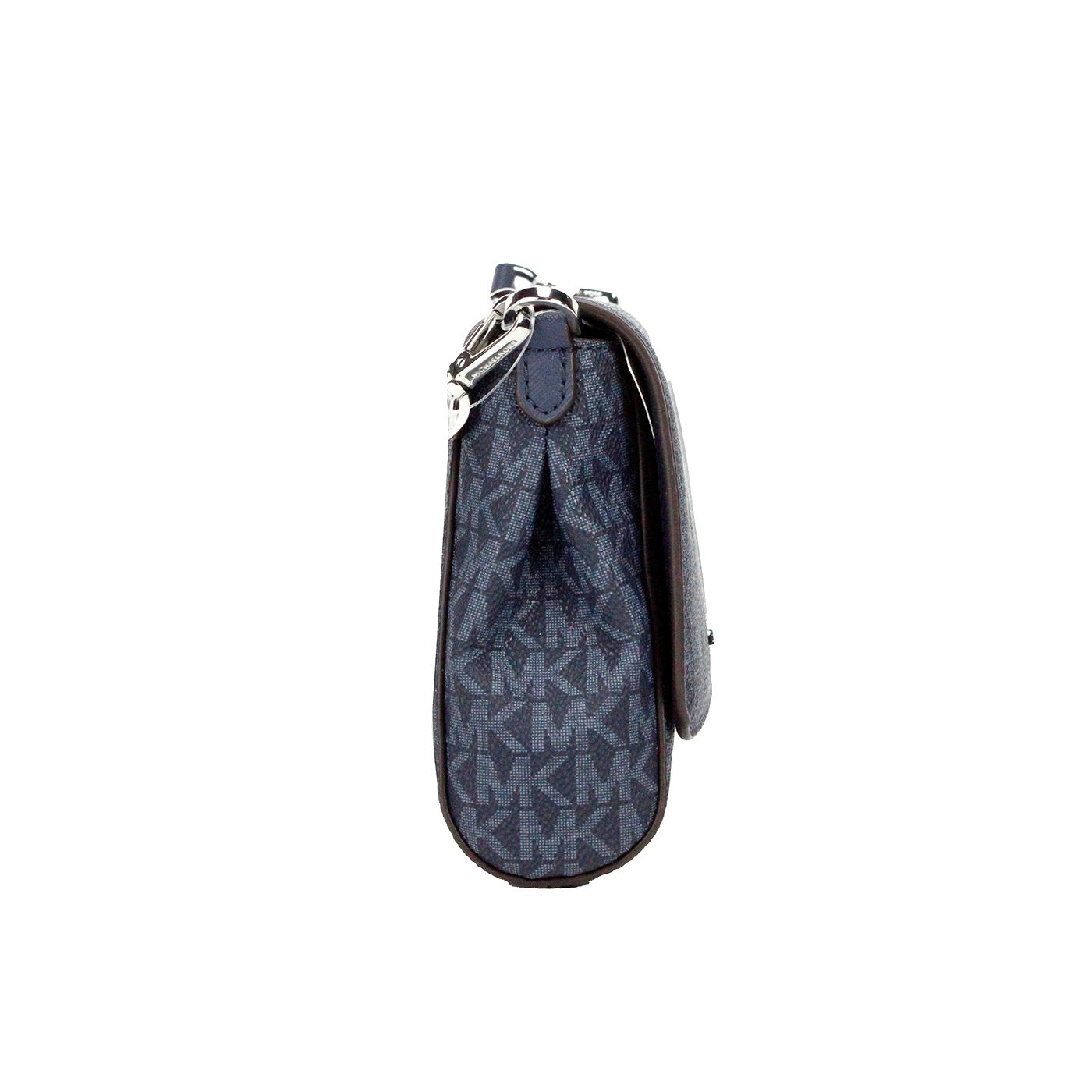 Bolso bandolera convertible Jet Set de PVC azul marino mediano