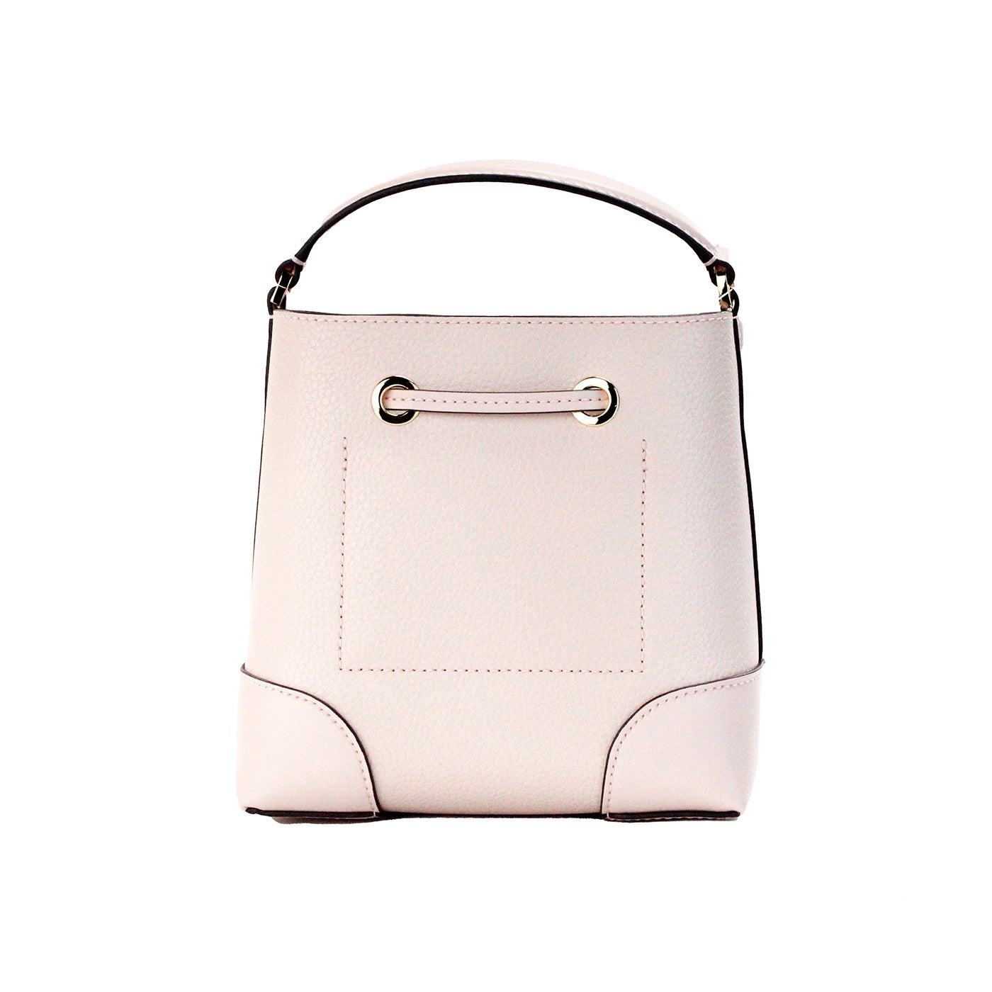 Bolso bandolera tipo cubo Mercer pequeño de piel color rubor empolvado