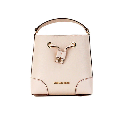 Bolso bandolera tipo cubo Mercer pequeño de piel color rubor empolvado