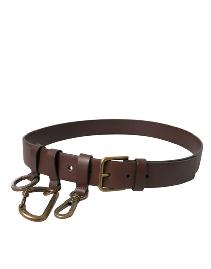 Elegante cinturón de piel de becerro marrón: un accesorio atemporal