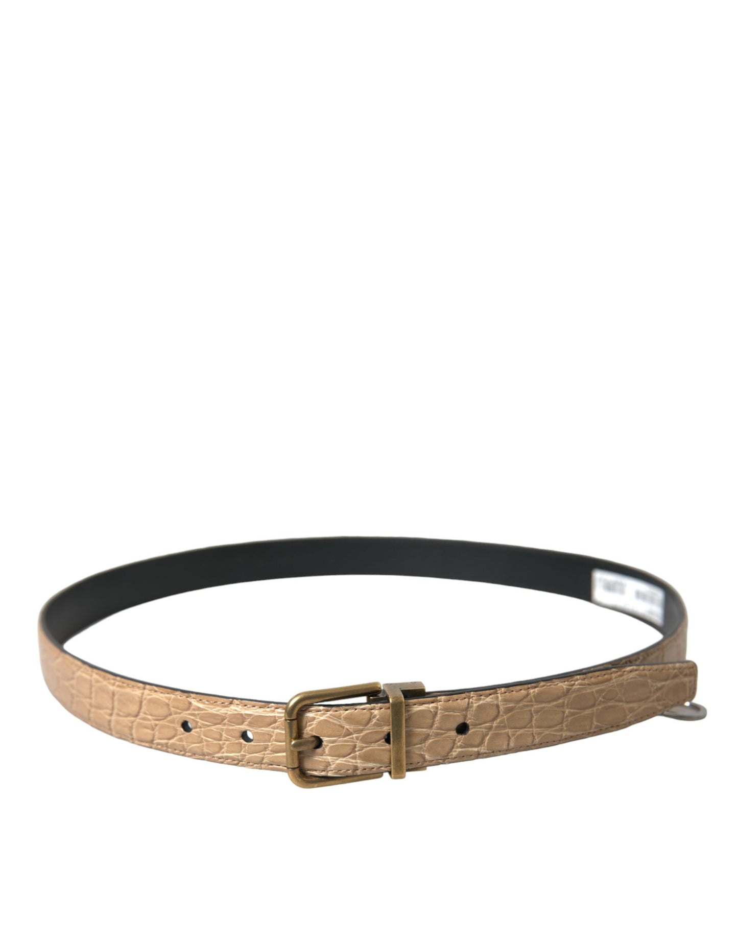 Cinturón elegante de piel beige