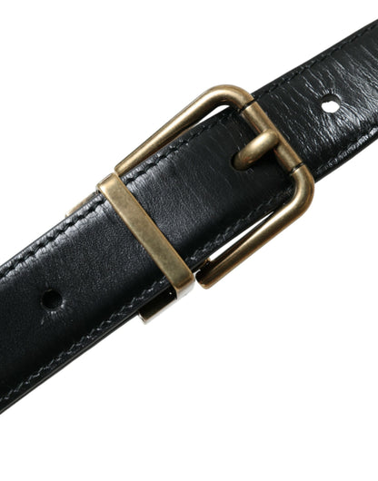 Cinturón elegante de piel de becerro negra