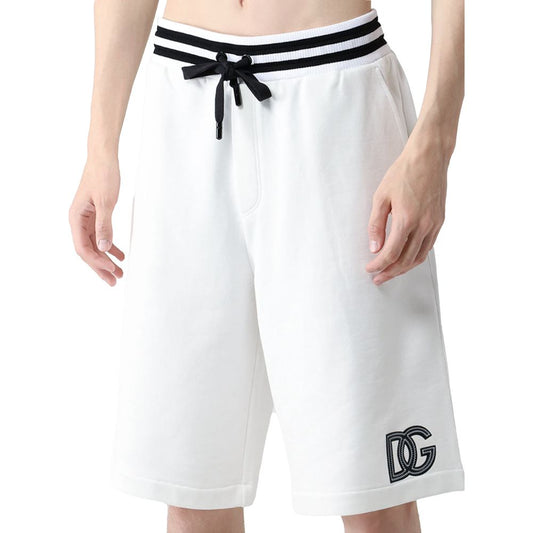 Bermudas blancas de algodón para hombre