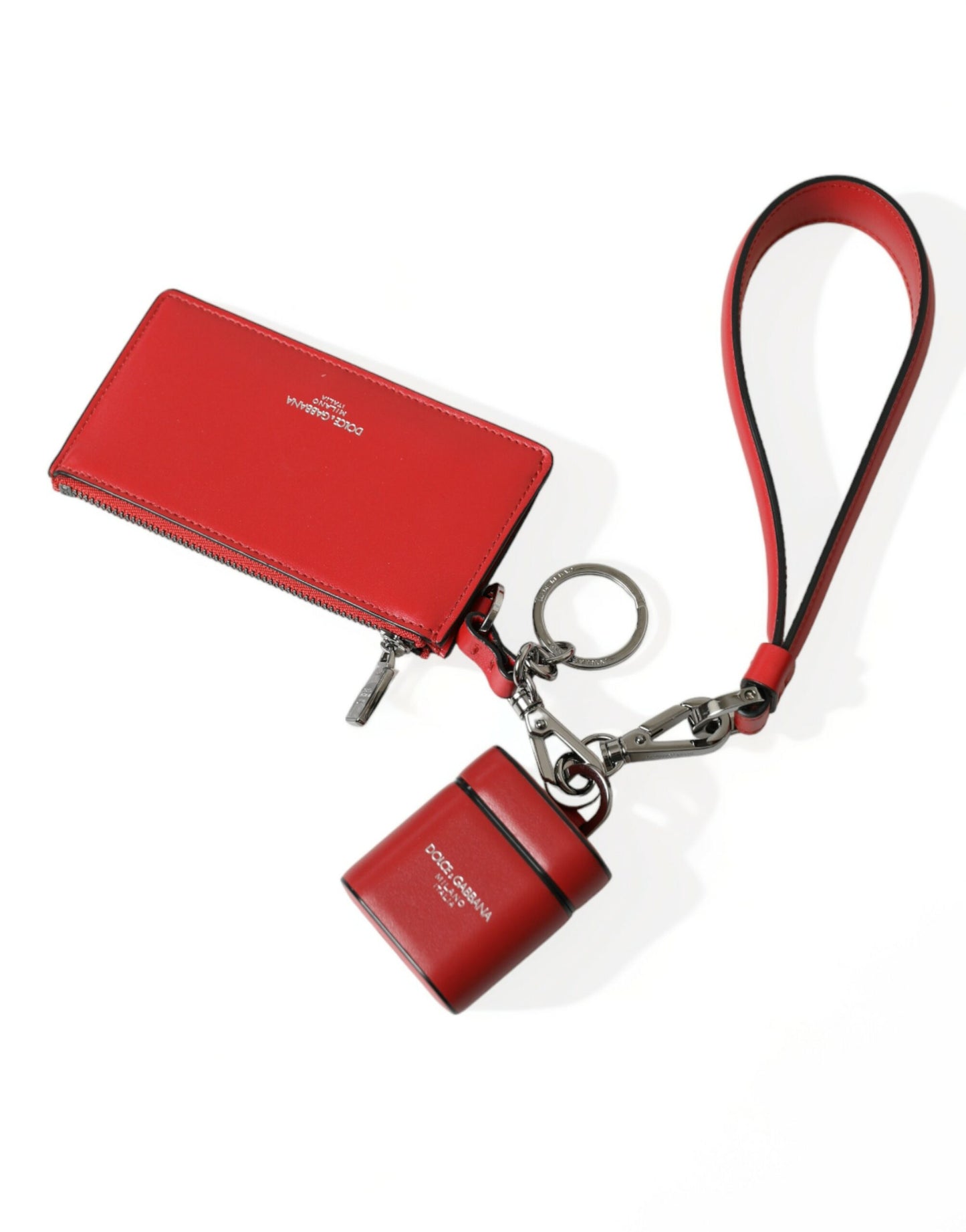 Elegante funda de cuero rojo para Airpods