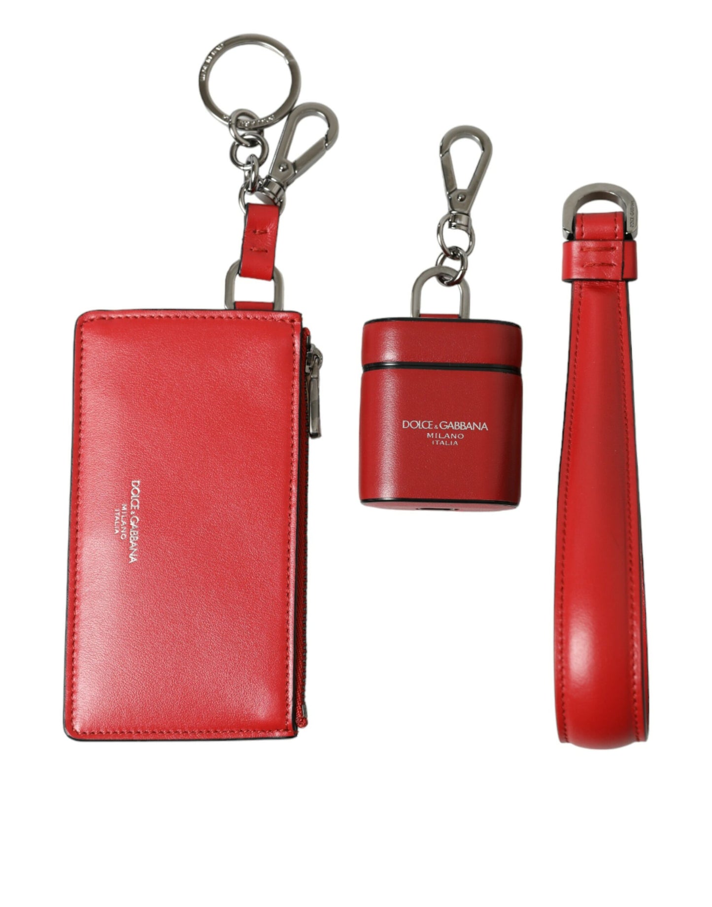 Elegante funda de cuero rojo para Airpods