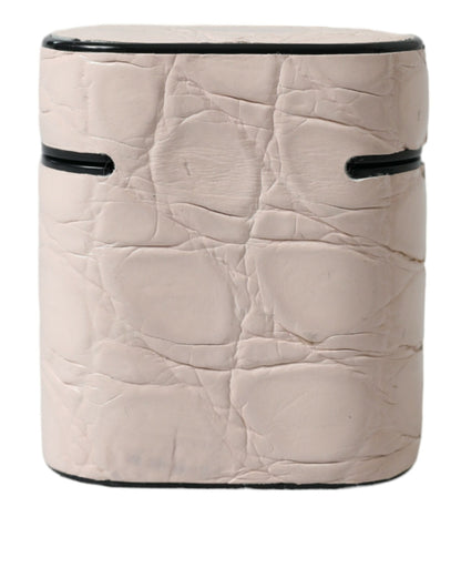 Elegante funda de cuero rosa claro para Airpods