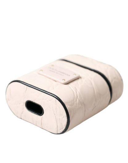 Elegante funda de cuero rosa claro para Airpods