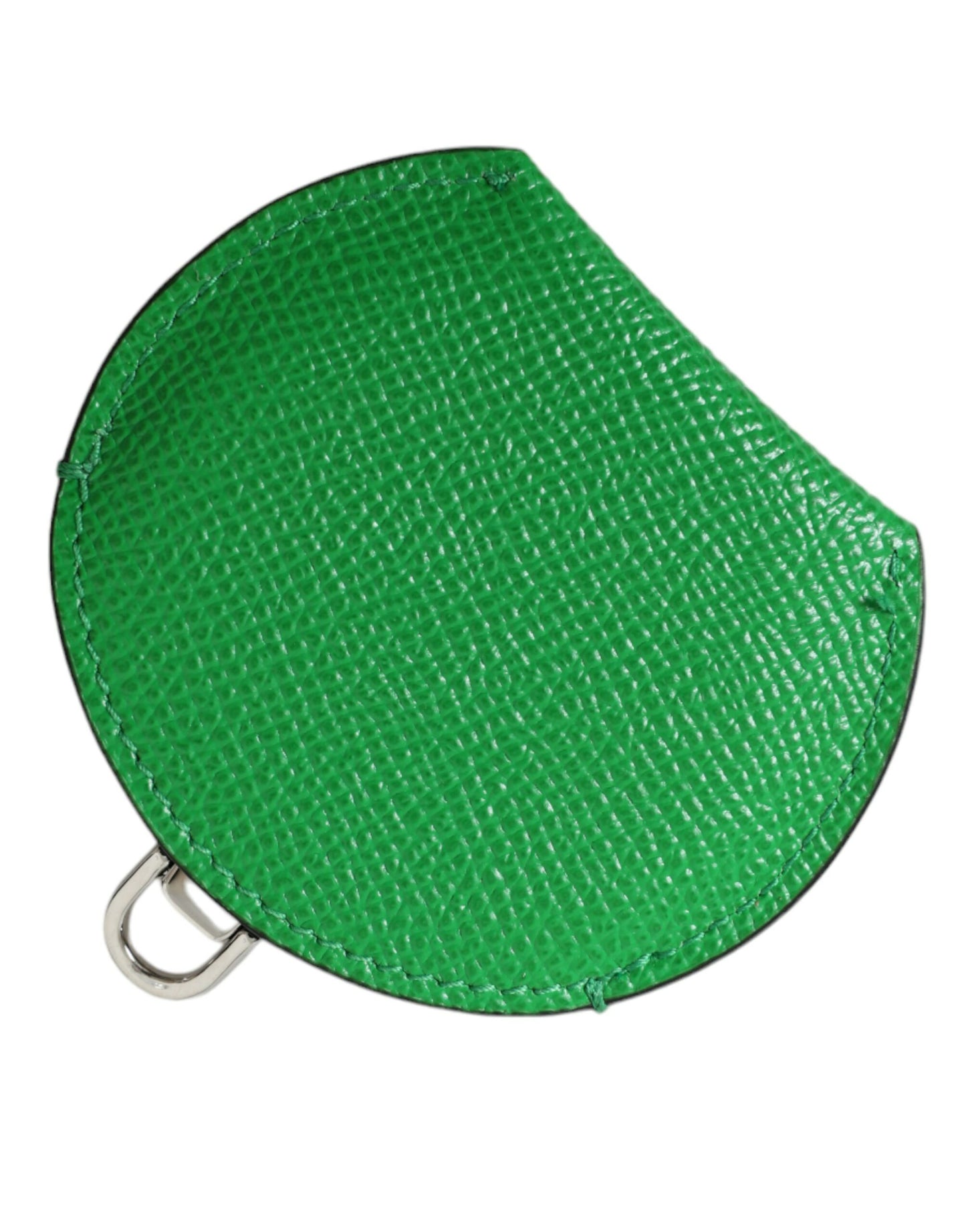 Portaespejo de mano de cuero esmeralda