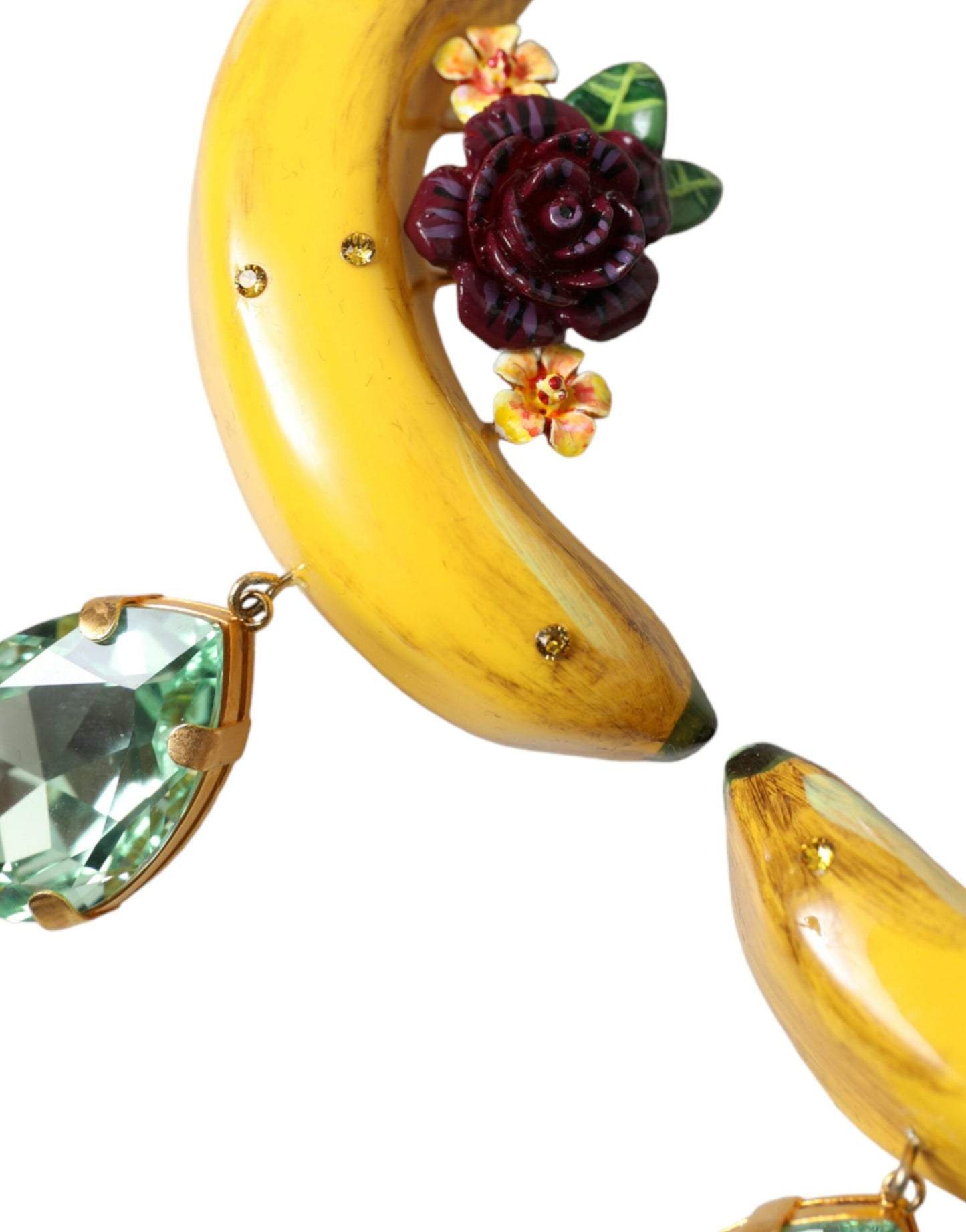 Pendientes colgantes de plátano con clip elegantes