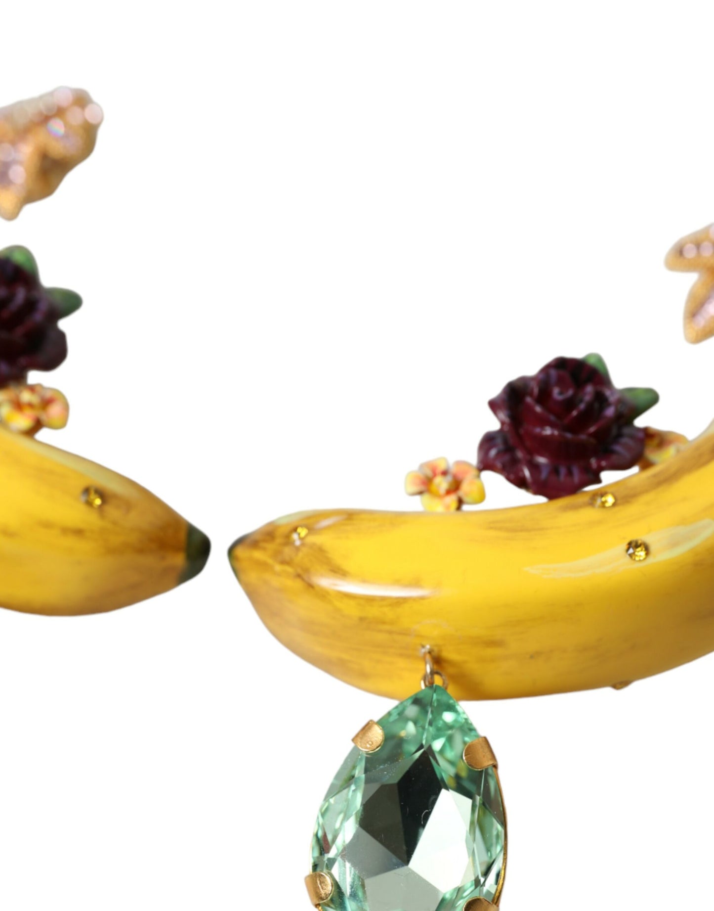 Pendientes colgantes de plátano con clip elegantes