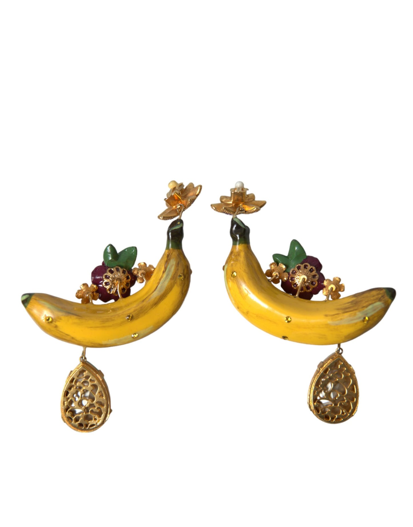 Pendientes colgantes de plátano con clip elegantes