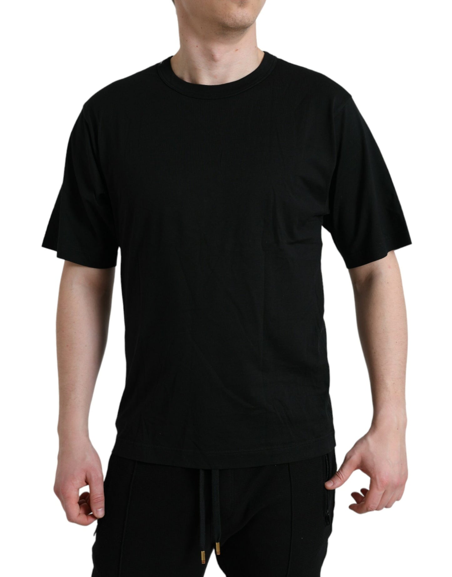 Elegante camiseta de algodón con logotipo en relieve