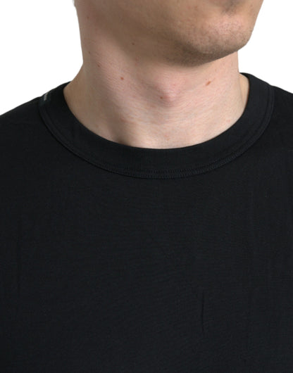 Elegante camiseta de algodón con logotipo en relieve