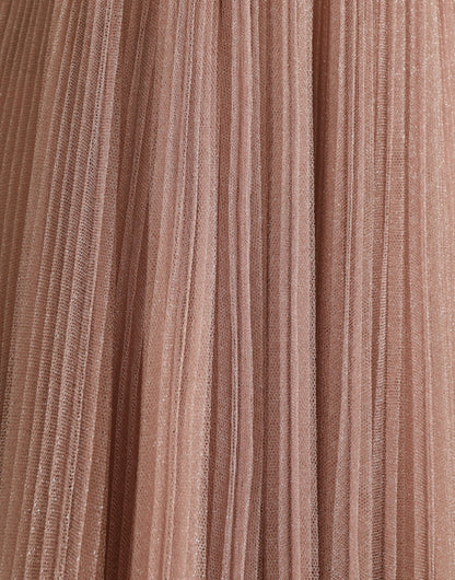 Light Lilac Pleated Lame Tulle One Shoulder Dress