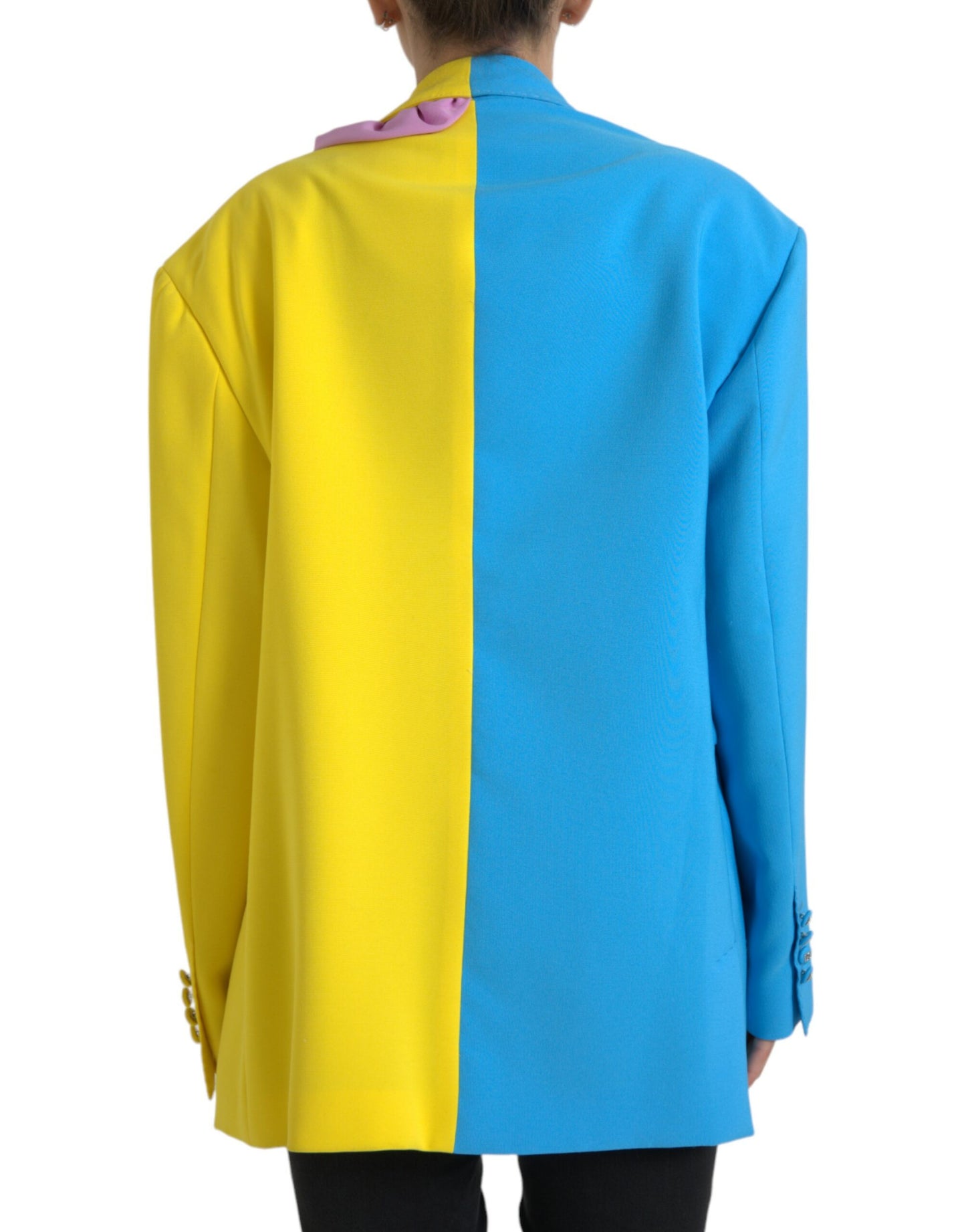 Chaqueta gabardina de patchwork multicolor
