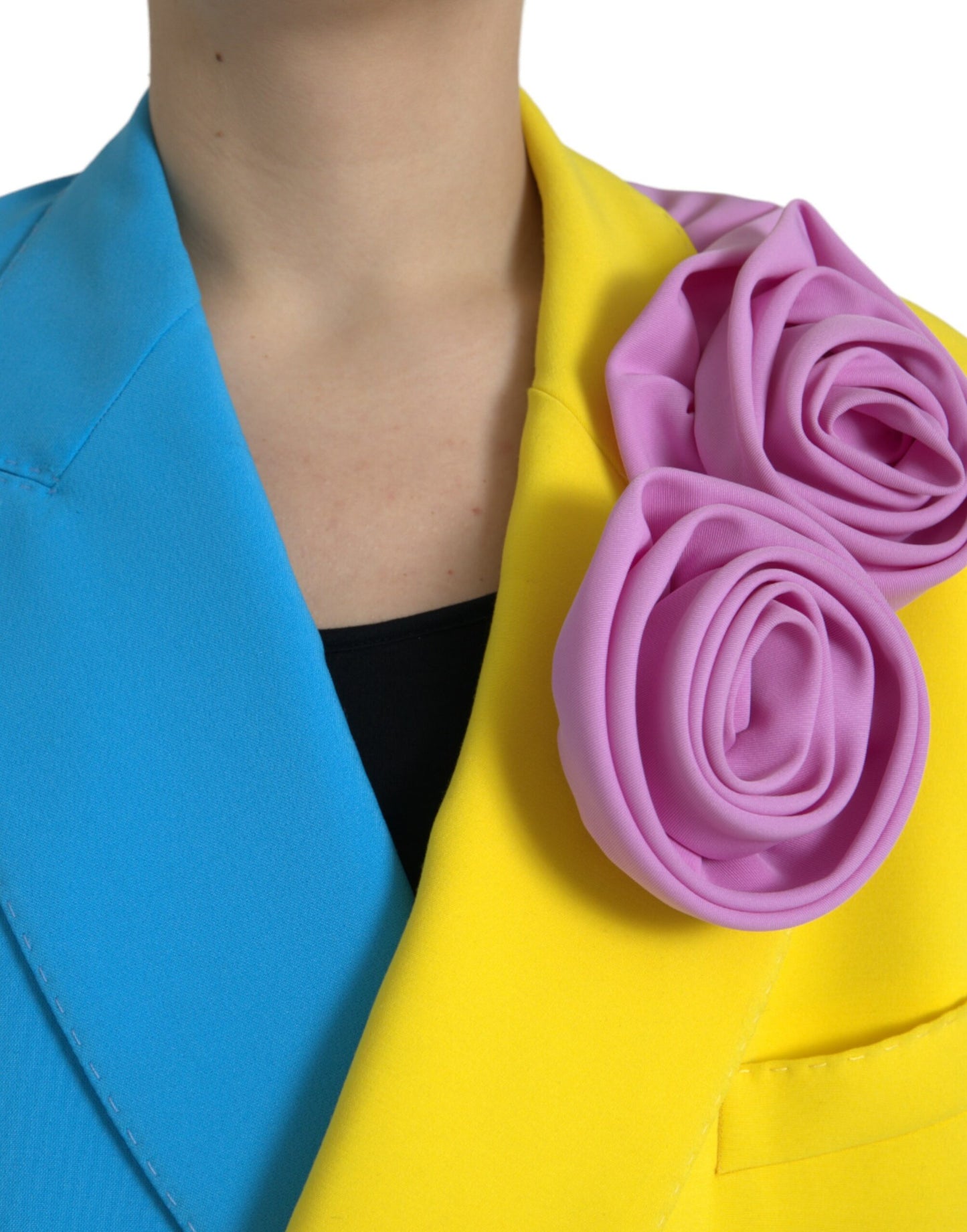 Chaqueta gabardina de patchwork multicolor