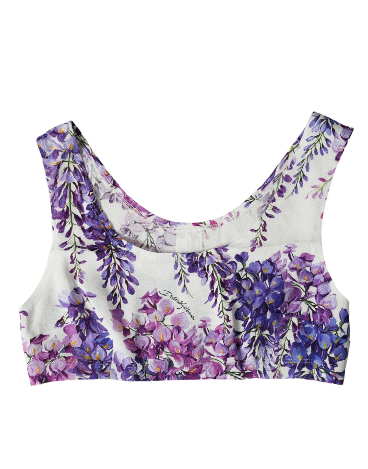 Elegante top corto floral