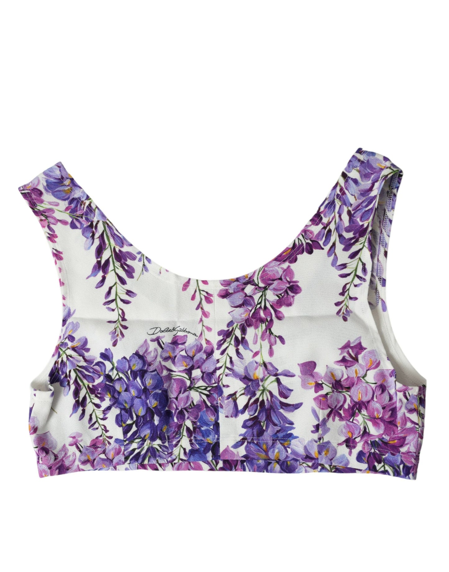 Elegante top corto floral