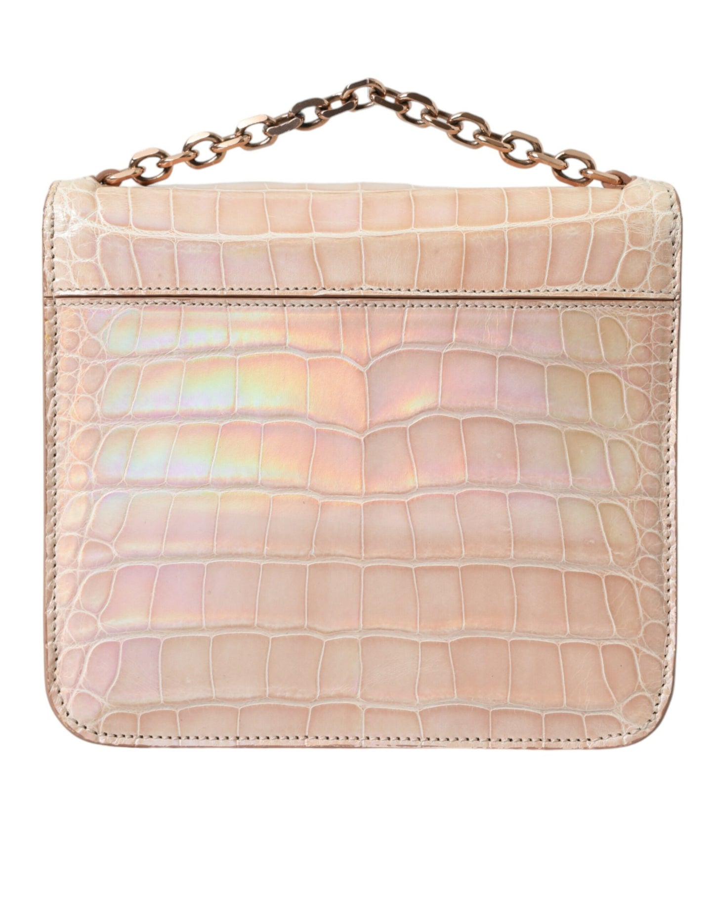 Elegante mini bolso de mano beige con cadena para una noche elegante