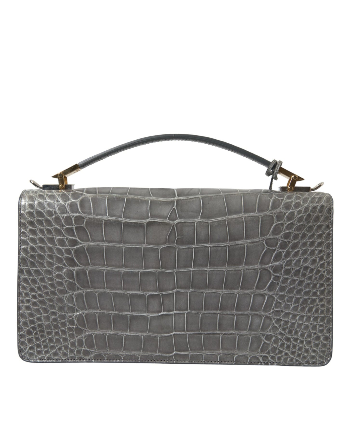 Bolso de hombro mediano de piel de cocodrilo