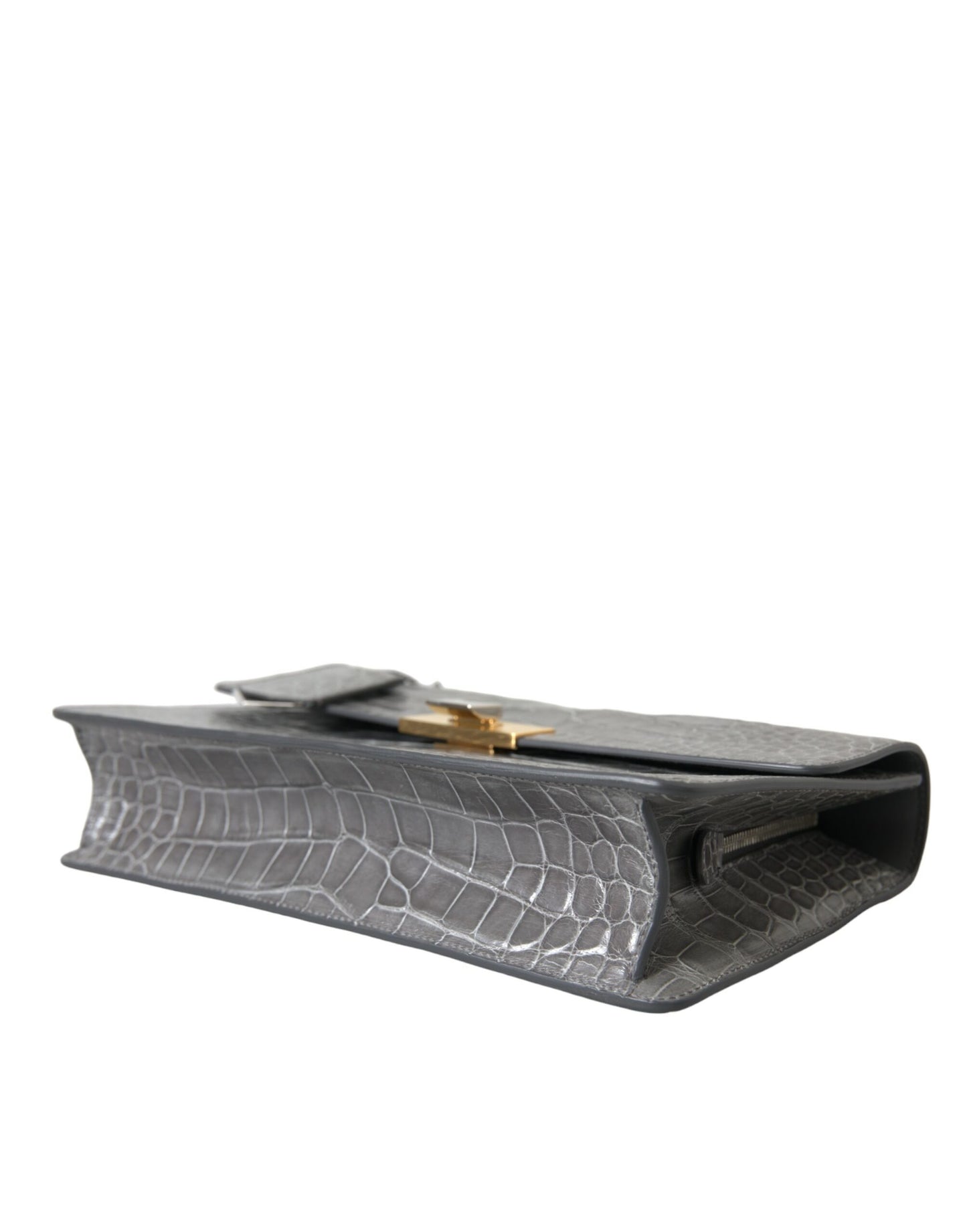 Bolso de hombro mediano de piel de cocodrilo