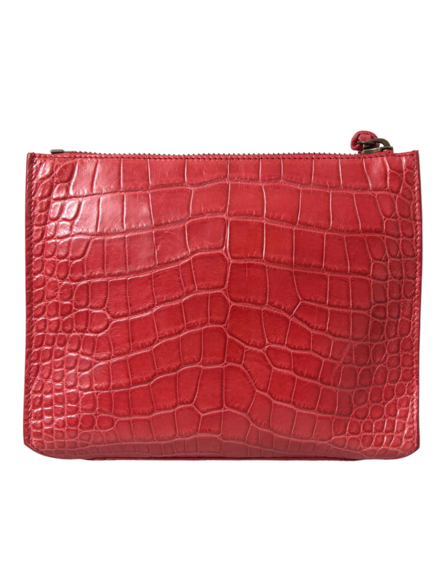 Clutch de piel de caimán rojo exótico