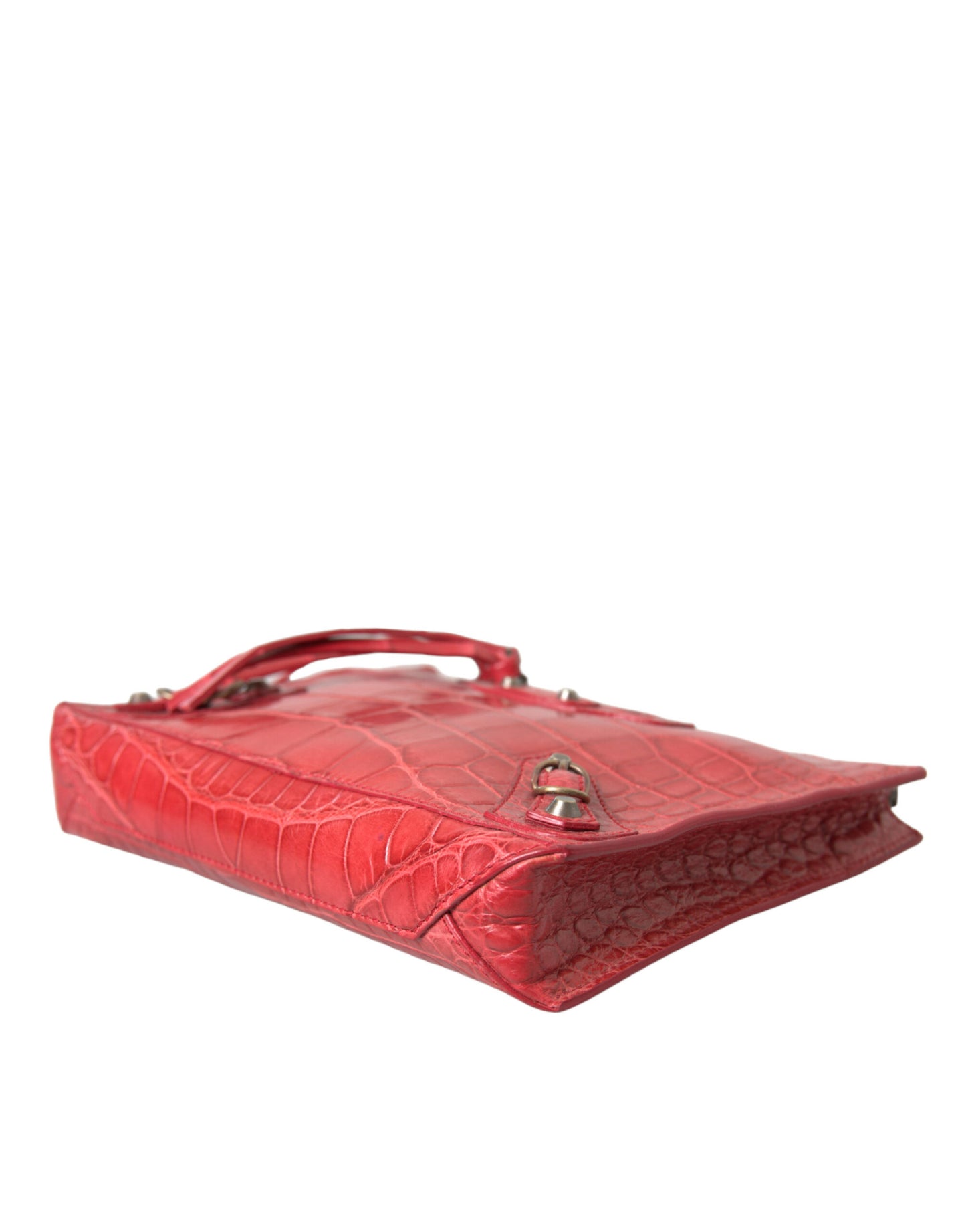 Clutch de piel de caimán rojo exótico