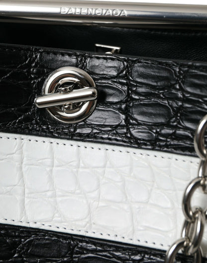 Bolso maxi elegante de piel de cocodrilo