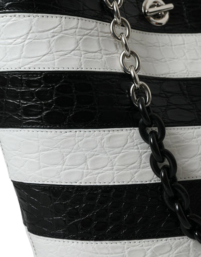 Bolso maxi elegante de piel de cocodrilo