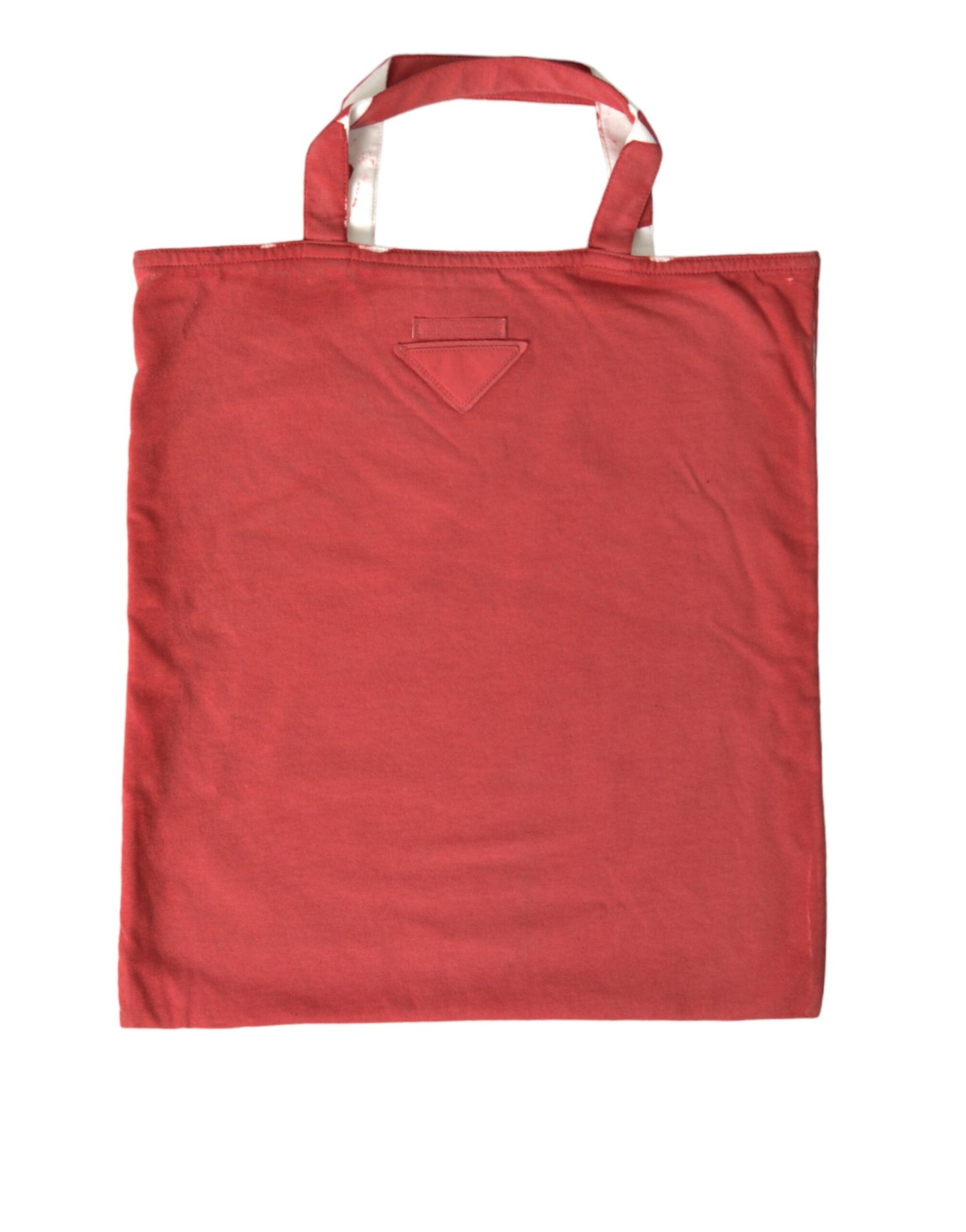 Elegante bolso de tela rojo y blanco