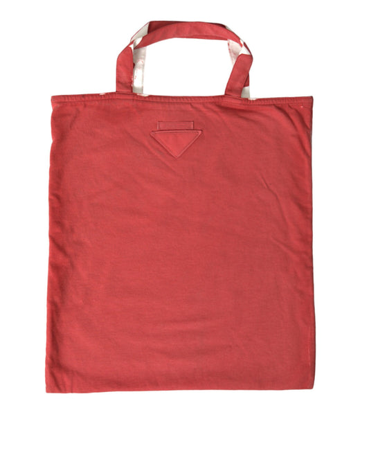 Elegante bolso de tela rojo y blanco