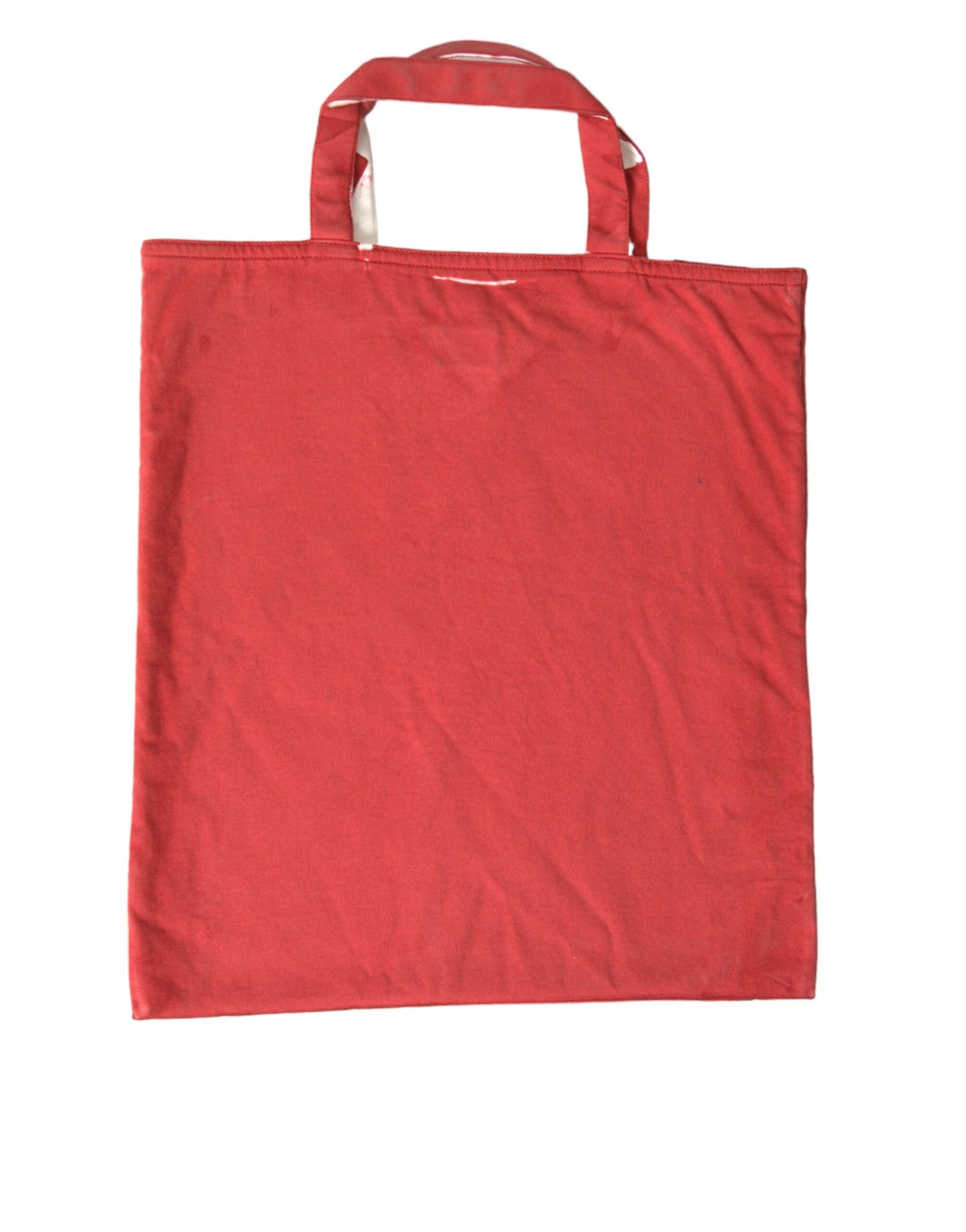 Elegante bolso de tela rojo y blanco