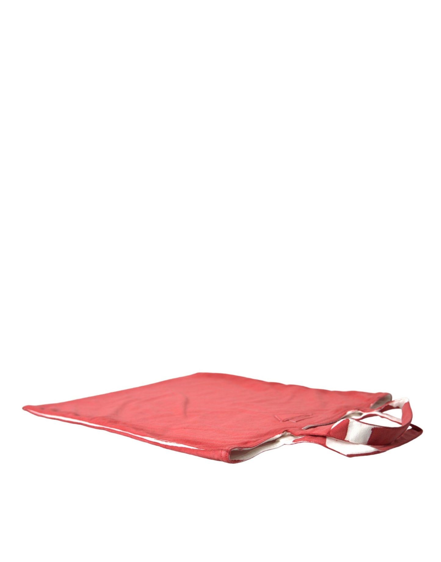 Elegante bolso de tela rojo y blanco