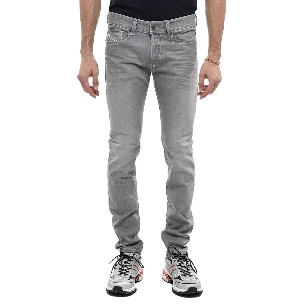 Vaqueros y pantalones de algodón gris