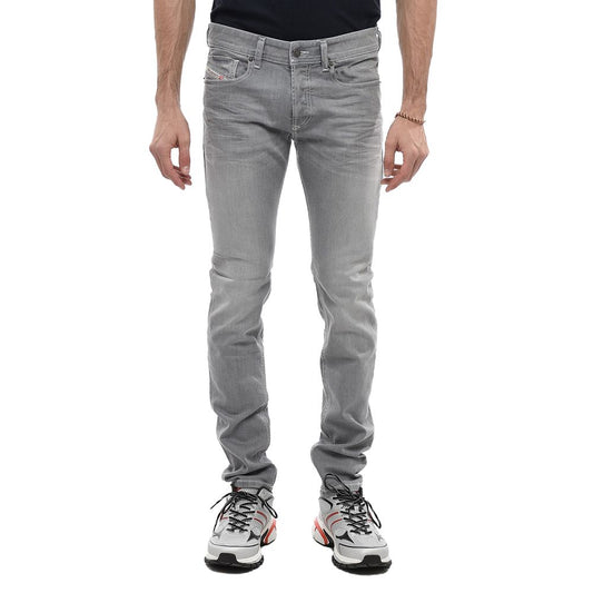 Vaqueros y pantalones de algodón gris