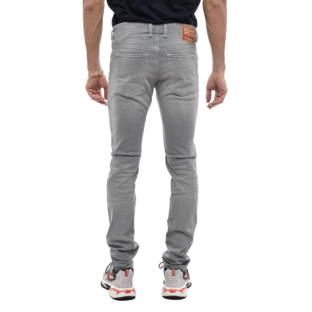 Vaqueros y pantalones de algodón gris