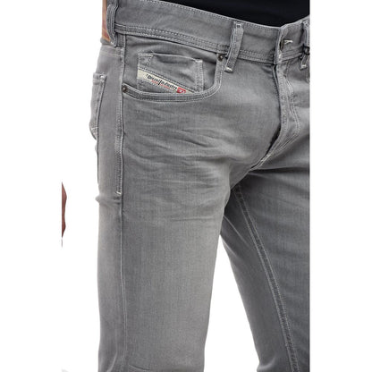 Vaqueros y pantalones de algodón gris