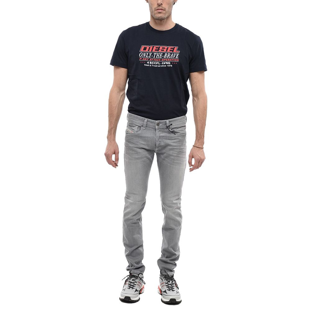 Vaqueros y pantalones de algodón gris