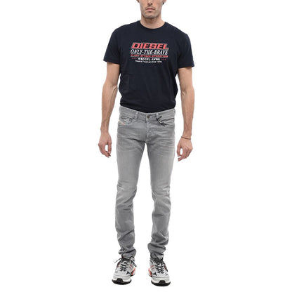 Vaqueros y pantalones de algodón gris