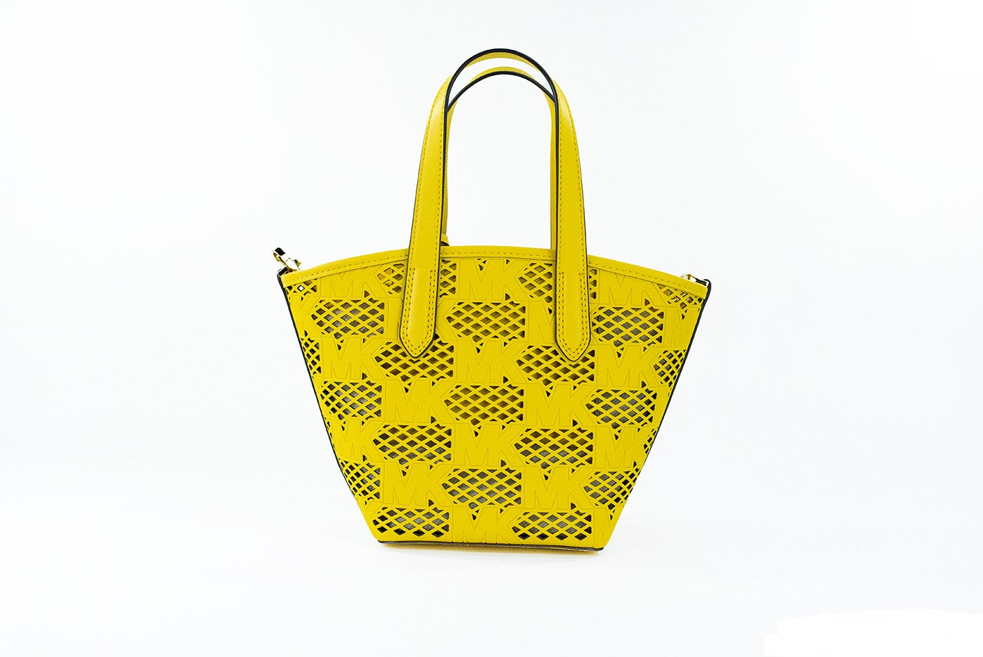 Bolso bandolera pequeño Kimber de piel con diseño de narcisos, dos en uno, con cremallera