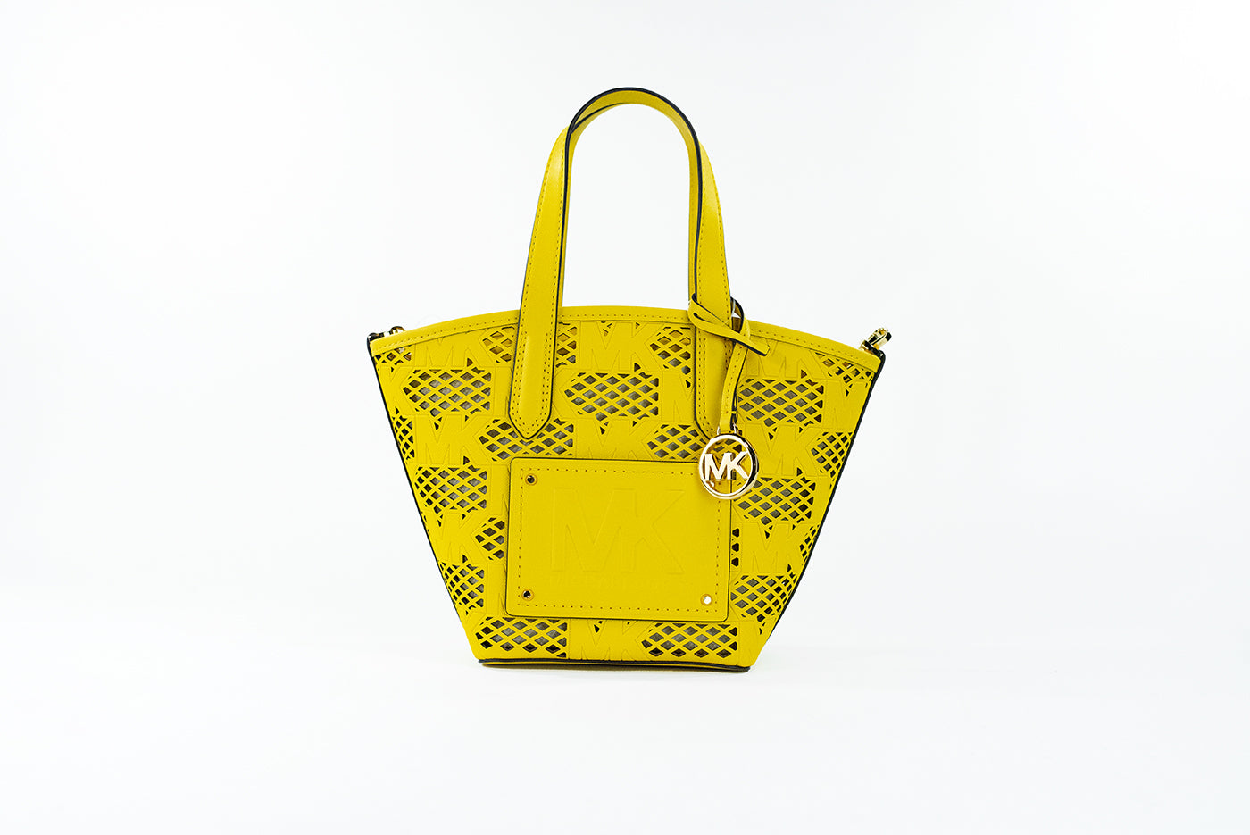 Bolso bandolera pequeño Kimber de piel con diseño de narcisos, dos en uno, con cremallera