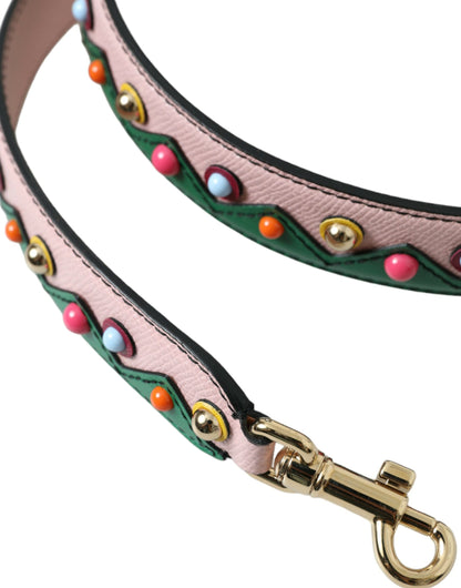 Correa de hombro para bolso de cuero rosa