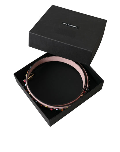 Correa de hombro para bolso de cuero rosa