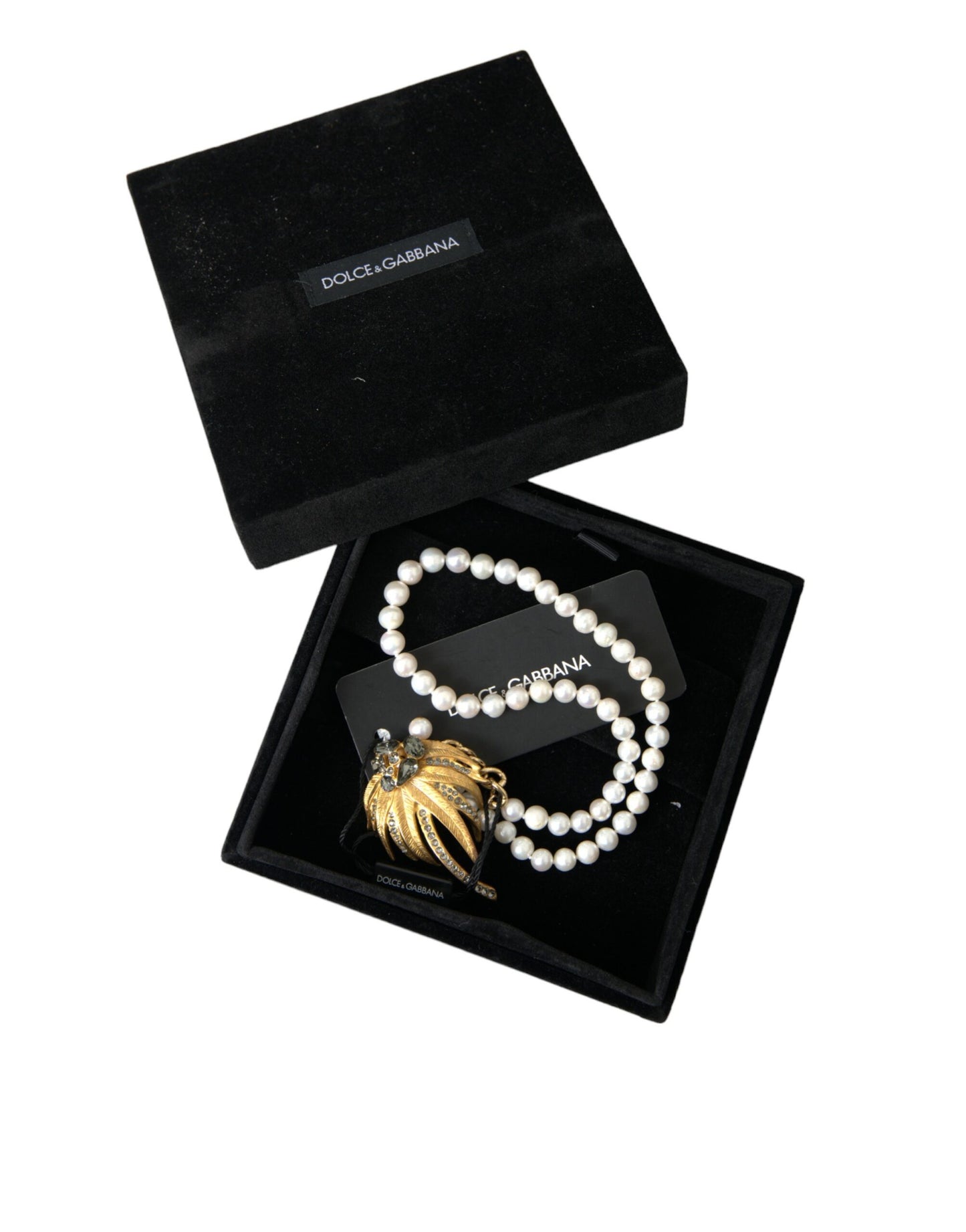 Collar con colgante de árbol de perlas de cristal y latón dorado