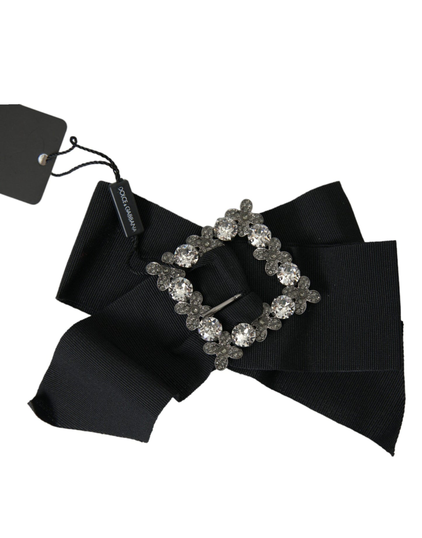 Pinza para el pelo con cristales Swarovski negros